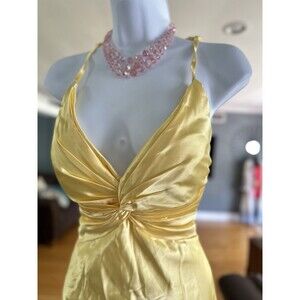 Wear Your Love Size S Dewy Maxi Front Open Slit Gown in  Yellow  Soft  Fairy 🧚